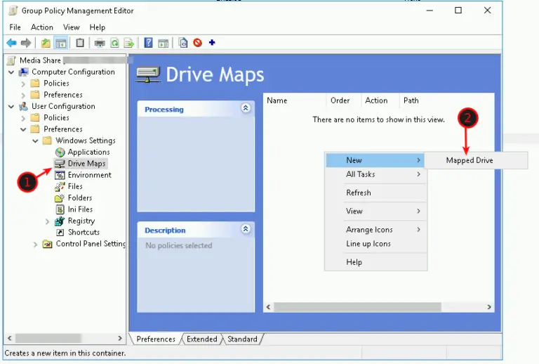 gpo network drive mapping not working windows 10