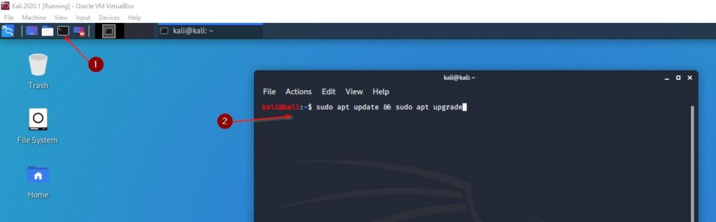 kali linux virtualbox image password and username